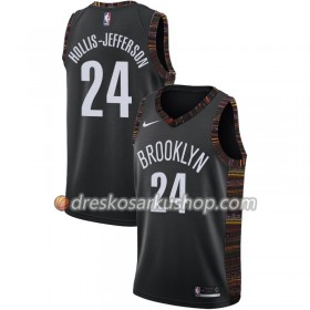 Muški NBA Dres Brooklyn Nets Rondae Hollis-Jefferson 24 Nike 2018-19 City Edition Crna Swingman